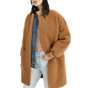 Madewell Bonded Fleece Cocoon Coat Large